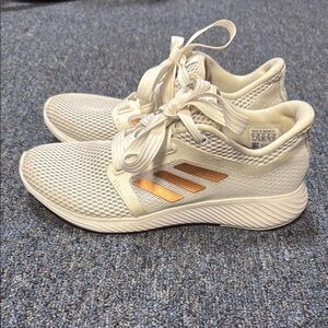 Adidas Edge Lux White Sneakers with Breathable Knit Mesh Women's 7